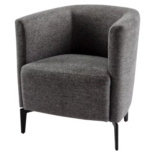 Design fotel, szürke/fekete, KAPY