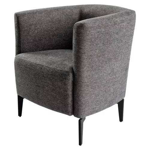 Design fotel, szürke/fekete, KAPY