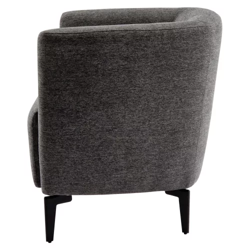 Design fotel, szürke/fekete, KAPY
