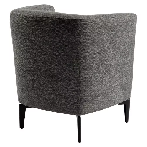 Design fotel, szürke/fekete, KAPY
