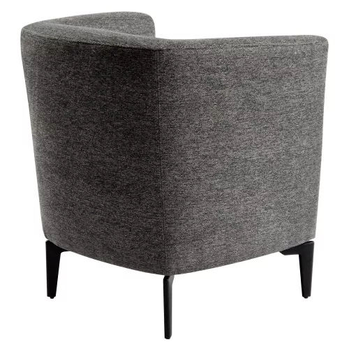 Design fotel, szürke/fekete, KAPY