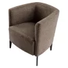 Design fotel, barna/fekete, KAPY