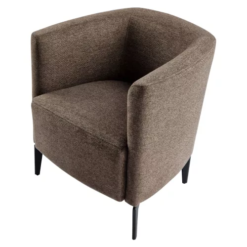 Design fotel, barna/fekete, KAPY
