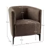 Design fotel, barna/fekete, KAPY