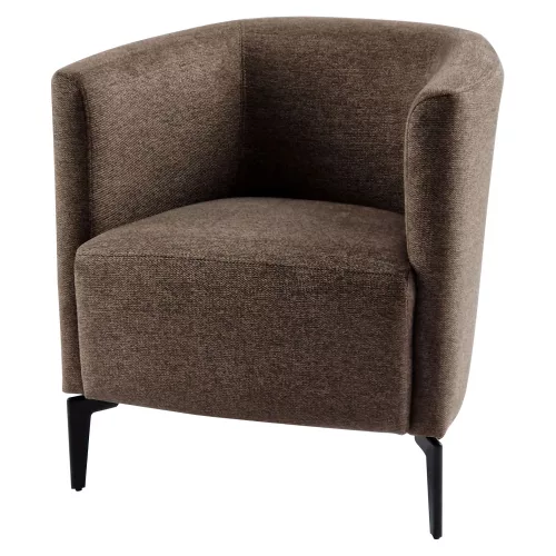 Design fotel, barna/fekete, KAPY