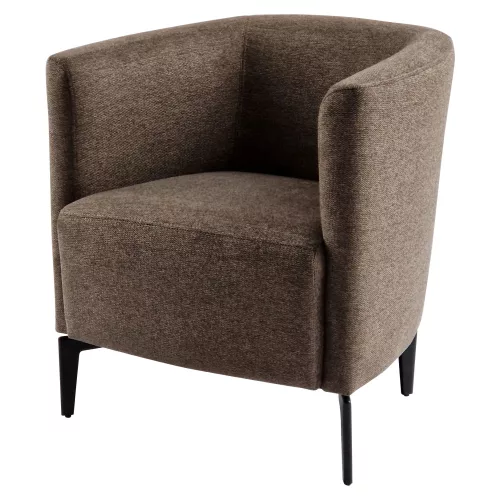 Design fotel, barna/fekete, KAPY