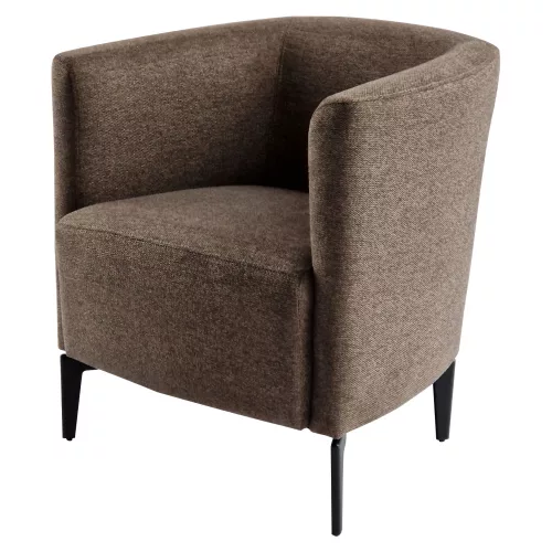 Design fotel, barna/fekete, KAPY