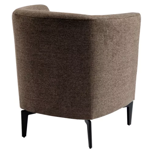 Design fotel, barna/fekete, KAPY
