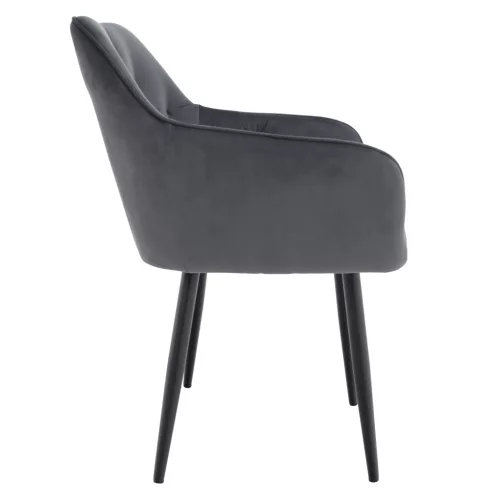 Design fotel, szürke Velvet szövet, VERIO