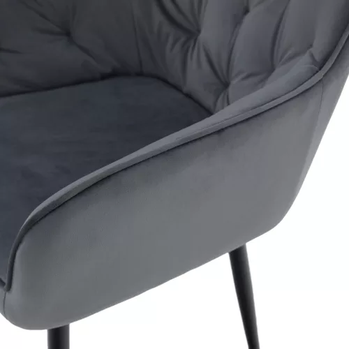 Design fotel, szürke Velvet szövet, VERIO
