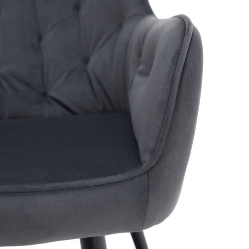 Design fotel, szürke Velvet szövet, VERIO