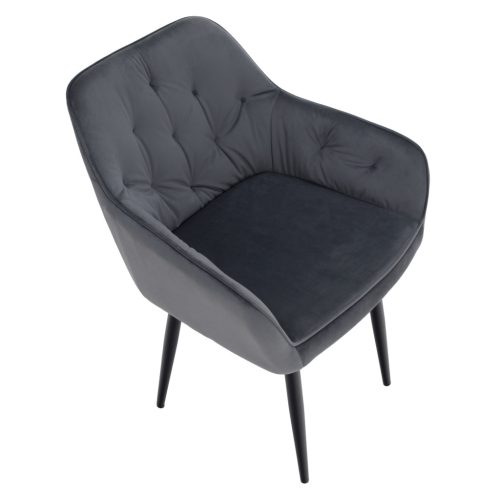 Design fotel, szürke Velvet szövet, VERIO