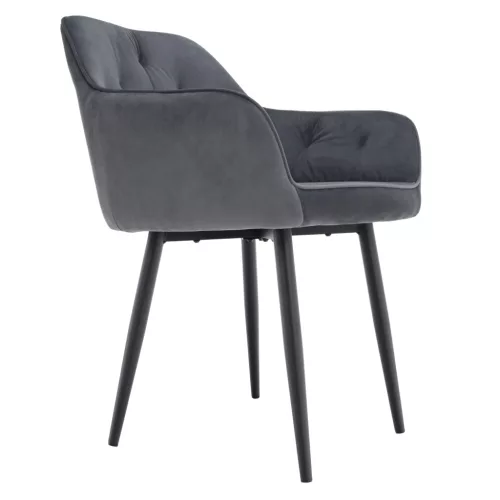 Design fotel, szürke Velvet szövet, VERIO