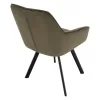 Design fotel, zöld Velvet/fekete, PETIN