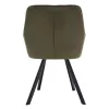 Design fotel, zöld Velvet/fekete, PETIN