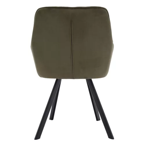 Design fotel, zöld Velvet/fekete, PETIN