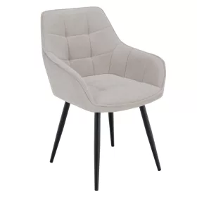 Design fotel, bézs/fekete, MARKEN