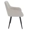 Design fotel, bézs/fekete, MARKEN