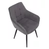 Design fotel, szürke/fekete, MARKEN