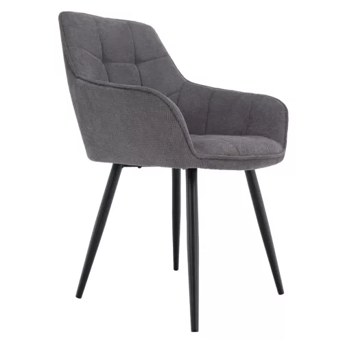Design fotel, szürke/fekete, MARKEN