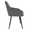 Design fotel, szürke/fekete, MARKEN