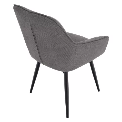 Design fotel, szürke/fekete, MARKEN