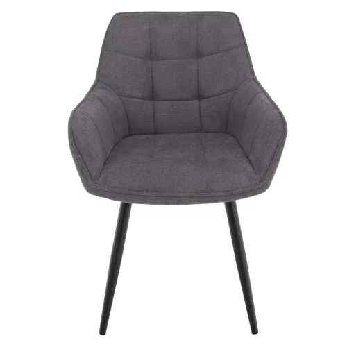Design fotel, szürke/fekete, MARKEN