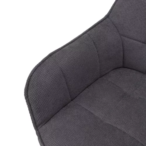 Design fotel, szürke/fekete, MARKEN