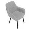 Design fotel, világosszürke/fekete, OSKOR