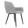 Design fotel, világosszürke/fekete, OSKOR
