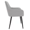 Design fotel, világosszürke/fekete, OSKOR