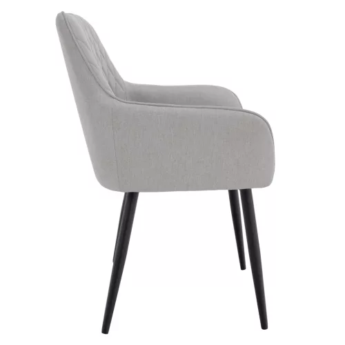 Design fotel, világosszürke/fekete, OSKOR