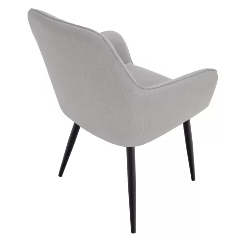 Design fotel, világosszürke/fekete, OSKOR