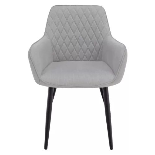 Design fotel, világosszürke/fekete, OSKOR