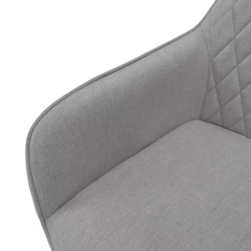 Design fotel, világosszürke/fekete, OSKOR