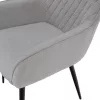 Design fotel, világosszürke/fekete, OSKOR