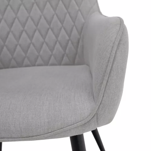 Design fotel, világosszürke/fekete, OSKOR