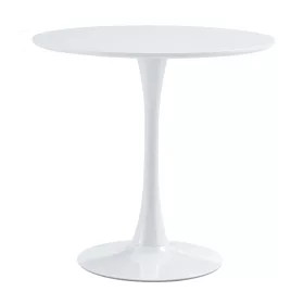   Étkezőasztal, kerek, fehér, matt, átmérő 80 cm, REVENTON NEW