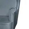 Füles fotel, szürkéskék/wenge, LEFO