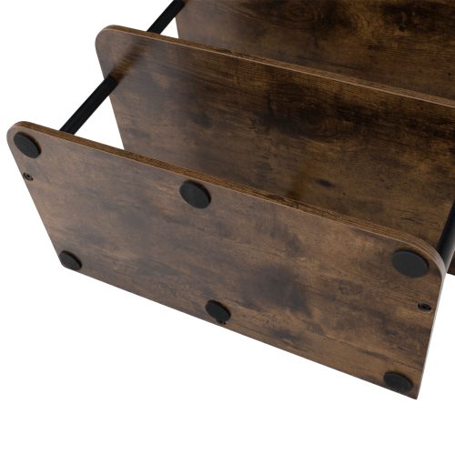 Többcélú polc, fekete/rusztikus fa, ETUDA TÍPUS 2