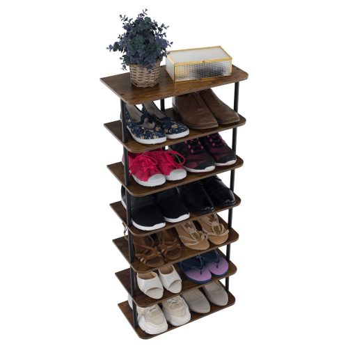 Többcélú polc, fekete/rusztikus fa, ETUDA TÍPUS 2