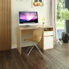 PC asztal, sonoma tölgy/fehér, BILI NEW