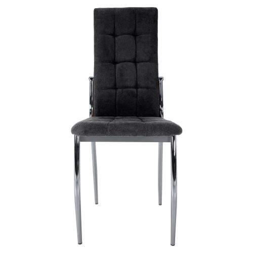 Szék, sötétszürke szövet/fém, ADORA 2 NEW