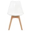 Szék, átlátszó, akril/ekobőr/bükk, BALI 2 NEW