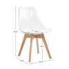 Szék, átlátszó, akril/ekobőr/bükk, BALI 2 NEW
