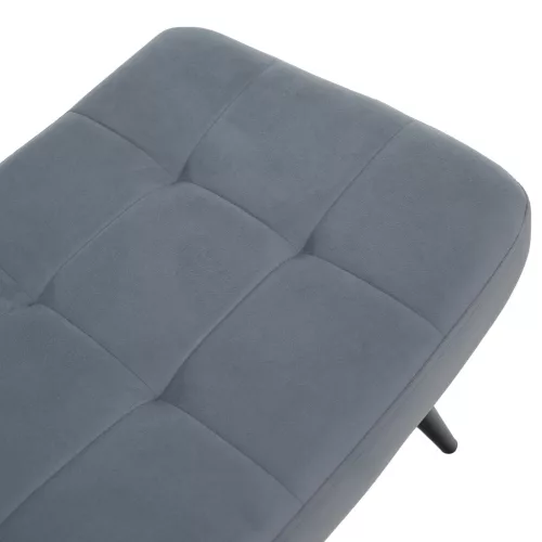 Fotel lábtartóval, szürke Velvet szövet/fekete, HABEN