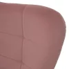 Fotel lábtartóval, rózsaszín Velvet szövet/tölgy, HABEN