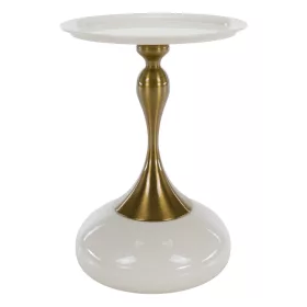 Kisasztal, fehér Ivory/arany, FEJ