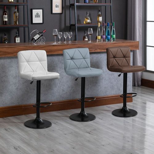 Bárszék, ekobőr barna/fekete, SELEST