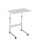 Állítható PC asztal kerekekkel, fehér, JUSTUS